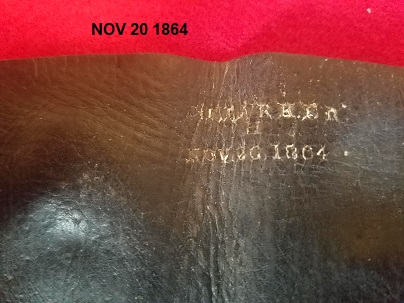 Civil War leather dated 1864